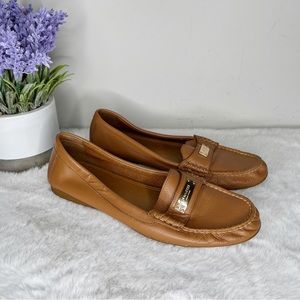 COPY - Coach New York Fredrica Brown Pebbled Leather Slip-On Loafers in Size 9.5
